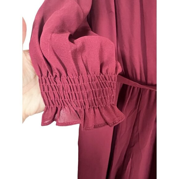 Lane Bryant Neutral Jumpsuit 14 Red Festive Holiday Workwear Wide Leg Classic - Picture 3 of 16